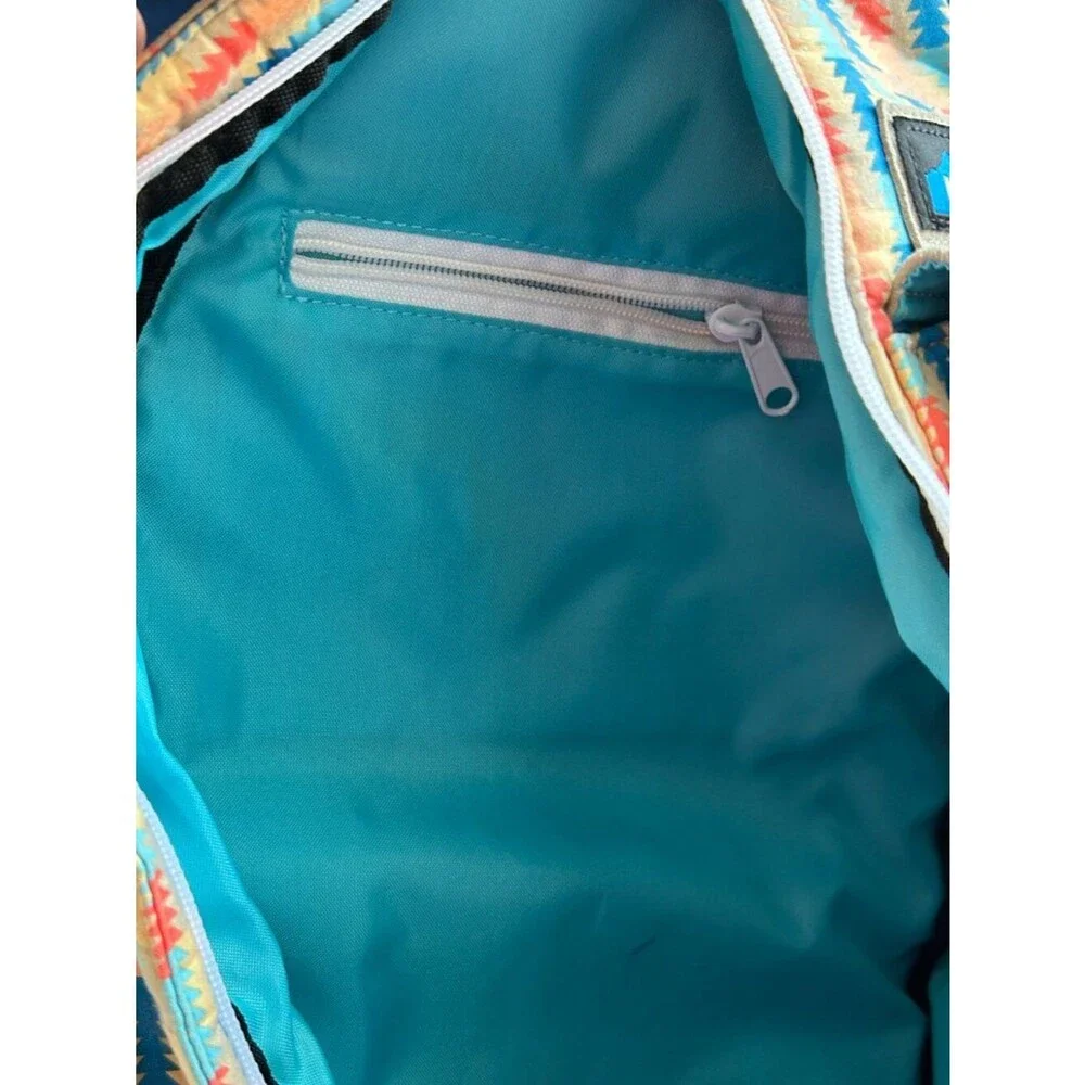 KAVU Rope Sling Bag Crossbody Shoulder Backpack Multicolor Chevron Pattern